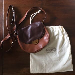 Fossil leather crossbody